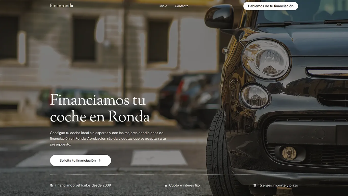 diseño web de finanronda por nico moreno